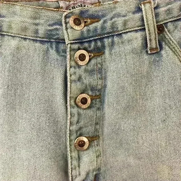 Vintage Carolina Blues High Waisted Light Wash Button Fly Shorts 90s Size 11/12 - Picture 3 of 9